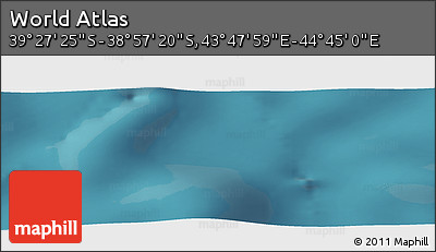 Satellite Panoramic Map of the Area around 39° 12' 22" S, 44° 16' 29" E