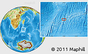 Physical Location Map of the area around 39° 12' 22" S, 45° 58' 30" E
