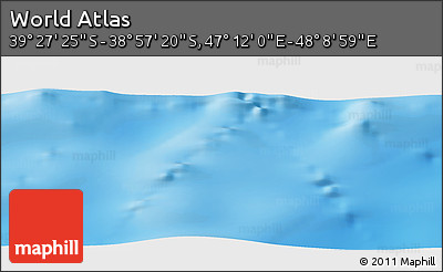 Physical Panoramic Map of the Area around 39° 12' 22" S, 47° 40' 29" E