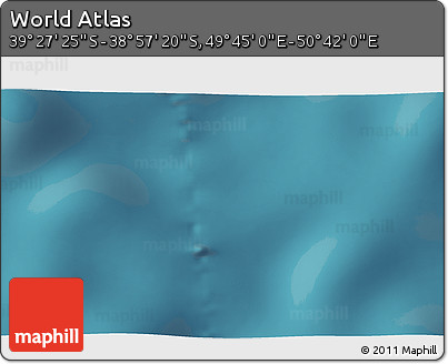 Satellite 3D Map of the Area around 39° 12' 22" S, 50° 13' 30" E
