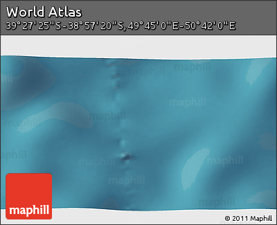 Satellite 3D Map of the Area around 39° 12' 22" S, 50° 13' 30" E