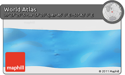 Physical Panoramic Map of the Area around 39° 12' 22" S, 50° 13' 30" E
