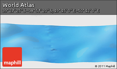 Physical Panoramic Map of the Area around 39° 12' 22" S, 50° 13' 30" E