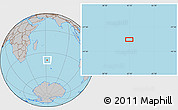 Gray Location Map of the area around 39° 12' 22" S, 62° 7' 30" E