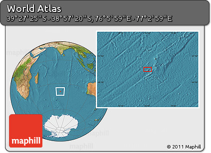 Satellite Location Map of the Area around 39° 12' 22" S, 76° 34' 29" E