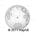 Outline Map of the Area around 39° 12' 22" S, 78° 16' 30" E, rectangular outline