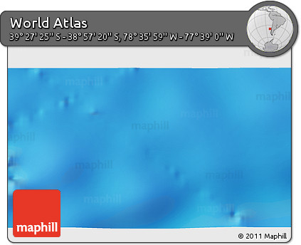 Physical 3D Map of the Area around 39° 12' 22" S, 78° 7' 30" W