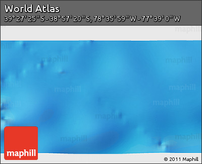 Physical 3D Map of the Area around 39° 12' 22" S, 78° 7' 30" W