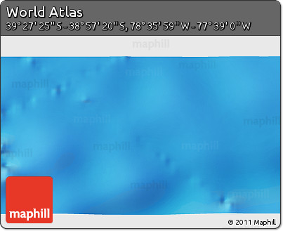 Physical 3D Map of the Area around 39° 12' 22" S, 78° 7' 30" W