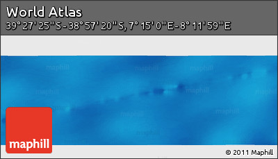 Physical Panoramic Map of the Area around 39° 12' 22" S, 7° 43' 29" E