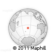 Outline Map of the Area around 39° 12' 22" S, 80° 49' 29" E, rectangular outline