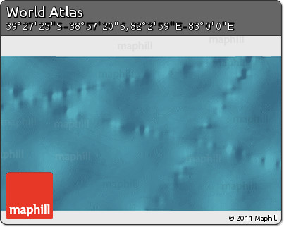 Satellite 3D Map of the Area around 39° 12' 22" S, 82° 31' 30" E