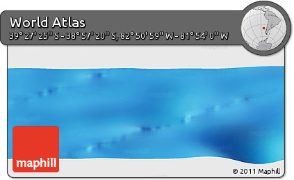 Shaded Relief Panoramic Map of the Area around 39° 12' 22" S, 82° 22' 30" W