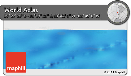 Shaded Relief Panoramic Map of the Area around 39° 12' 22" S, 83° 13' 29" W