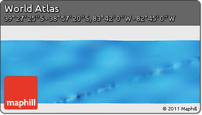 Shaded Relief Panoramic Map of the Area around 39° 12' 22" S, 83° 13' 29" W