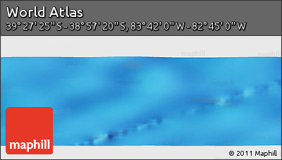Shaded Relief Panoramic Map of the Area around 39° 12' 22" S, 83° 13' 29" W