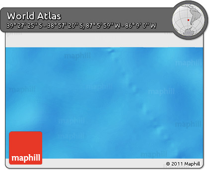 Physical 3D Map of the Area around 39° 12' 22" S, 86° 37' 30" W