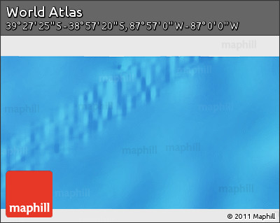 Physical 3D Map of the Area around 39° 12' 22" S, 87° 28' 29" W