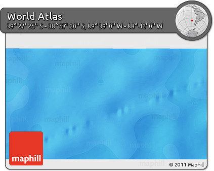 Political 3D Map of the Area around 39° 12' 22" S, 89° 10' 30" W
