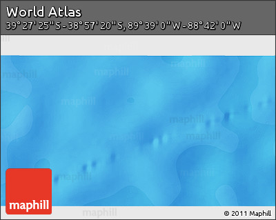 Political 3D Map of the Area around 39° 12' 22" S, 89° 10' 30" W