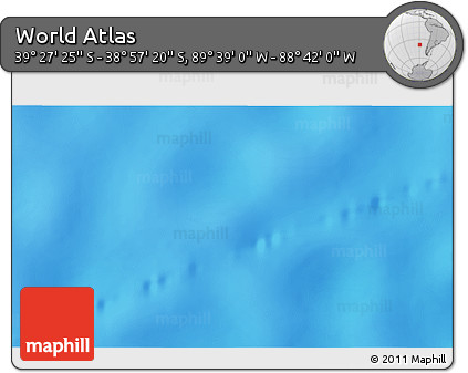Shaded Relief 3D Map of the Area around 39° 12' 22" S, 89° 10' 30" W