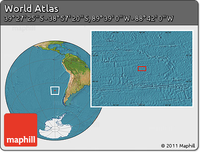 Satellite Location Map of the Area around 39° 12' 22" S, 89° 10' 30" W