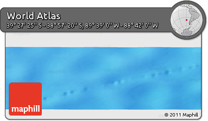 Physical Panoramic Map of the Area around 39° 12' 22" S, 89° 10' 30" W