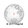 Outline Map of the Area around 39° 12' 22" S, 92° 43' 29" E, rectangular outline