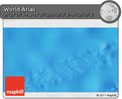 Shaded Relief 3D Map of the Area around 39° 12' 22" S, 96° 7' 30" E