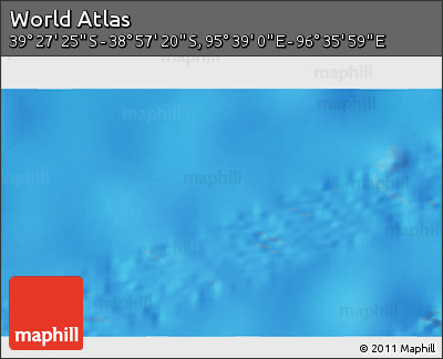 Shaded Relief 3D Map of the Area around 39° 12' 22" S, 96° 7' 30" E