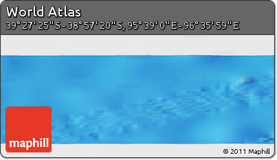 Physical Panoramic Map of the Area around 39° 12' 22" S, 96° 7' 30" E