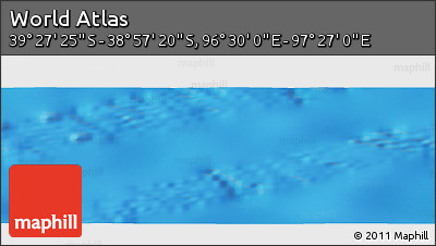 Physical Panoramic Map of the Area around 39° 12' 22" S, 96° 58' 29" E