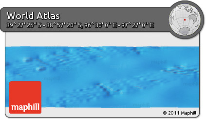 Shaded Relief Panoramic Map of the Area around 39° 12' 22" S, 96° 58' 29" E