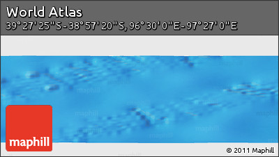 Shaded Relief Panoramic Map of the Area around 39° 12' 22" S, 96° 58' 29" E