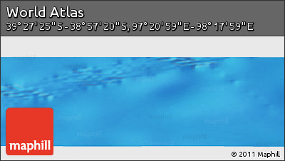 Physical Panoramic Map of the Area around 39° 12' 22" S, 97° 49' 29" E