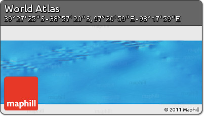 Physical Panoramic Map of the Area around 39° 12' 22" S, 97° 49' 29" E