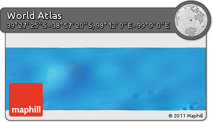 Physical Panoramic Map of the Area around 39° 12' 22" S, 98° 40' 30" E
