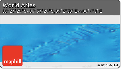Physical Panoramic Map of the Area around 39° 12' 22" S, 99° 31' 30" E