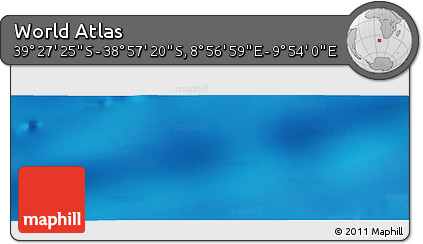 Physical Panoramic Map of the Area around 39° 12' 22" S, 9° 25' 30" E