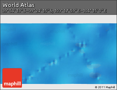 Physical 3D Map of the Area around 39° 39' 14" S, 103° 46' 30" E
