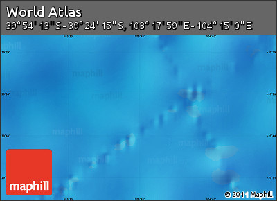 Physical Map of the Area around 39° 39' 14" S, 103° 46' 30" E