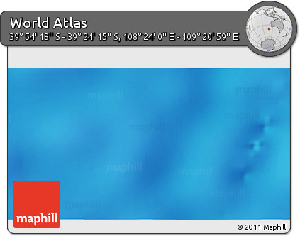 Physical 3D Map of the Area around 39° 39' 14" S, 108° 52' 30" E