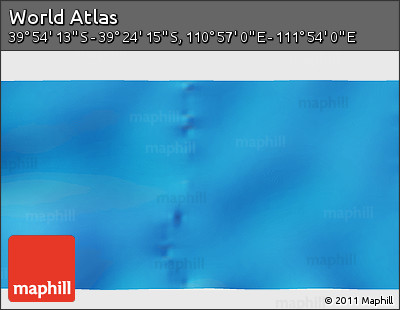 Physical 3D Map of the Area around 39° 39' 14" S, 111° 25' 30" E