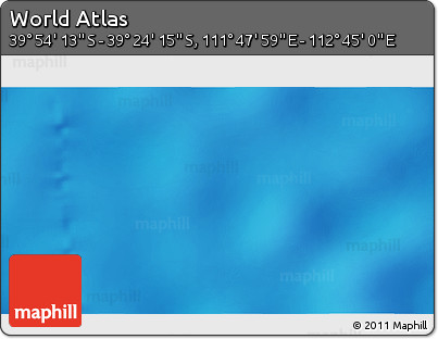 Physical 3D Map of the Area around 39° 39' 14" S, 112° 16' 30" E
