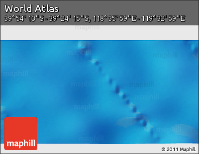 Physical 3D Map of the Area around 39° 39' 14" S, 119° 4' 29" E