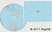 Gray Location Map of the area around 39° 39' 14" S, 125° 52' 30" E