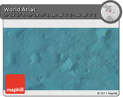 Satellite 3D Map of the Area around 39° 39' 14" S, 146° 16' 30" E