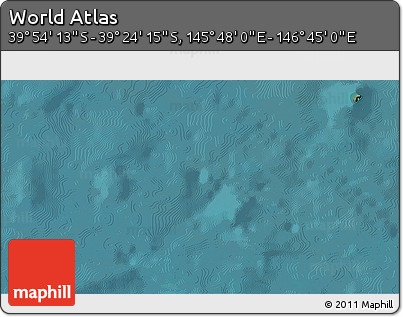 Satellite 3D Map of the Area around 39° 39' 14" S, 146° 16' 30" E