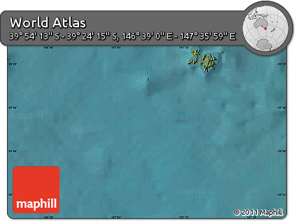 Satellite Map of the Area around 39° 39' 14" S, 147° 7' 30" E