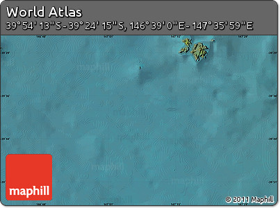 Satellite Map of the Area around 39° 39' 14" S, 147° 7' 30" E